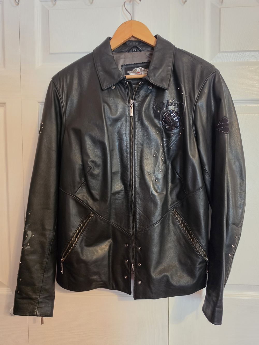 Harley-Davidson Black Leather Studded WICKED Jacket - Women's